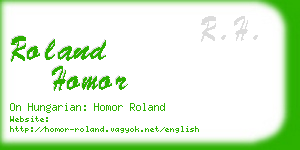 roland homor business card